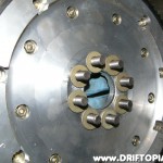 s13rebuild132 The Fidanze flywheel was reinstalled with a few spacers to eliminate an issue causing the flywheel to come loose.