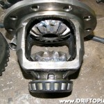 After cleaning the mating surfaces with an abrasive wheel, the side gears are reinstalled and weld in place using nice, thick beads.