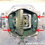 Remove the 2 bearing caps and set them to the side.  Be sure to keep them in order.