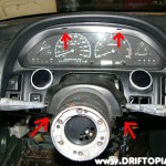 rollback11 Remove the trim from the steering column and the cluster.