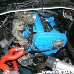 The new intake manifold test fit on the motor.