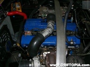 A mock up of the short charge pipe.  The finished product will be cleaner and sport a SSQV blow off valve.