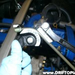 The first brake line is bent to 45 degrees.
