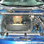 psremovalpart4a Open the hood and then remove the spare tire and tub and any other items that will hinder access to the power steering rack.