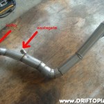 Labels show the connections to the turbo and the wastegate.