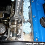 ca18dettimingbeltm Turning the camshaft in order to align the cam gear on the intake side.