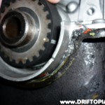 ca18dettimingbeltp The lower timing mark aligned with the lower sprocket.