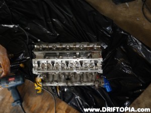 The cylinder head removed from the CA18DET.