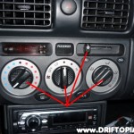 Pull the indicated knobs off of the panel.