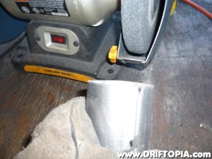 Smooth the edges with the grinder.