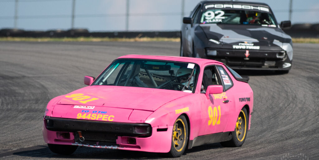 The number 901 944 spec car piloted by Christopher Simmons at Mid-Ohio