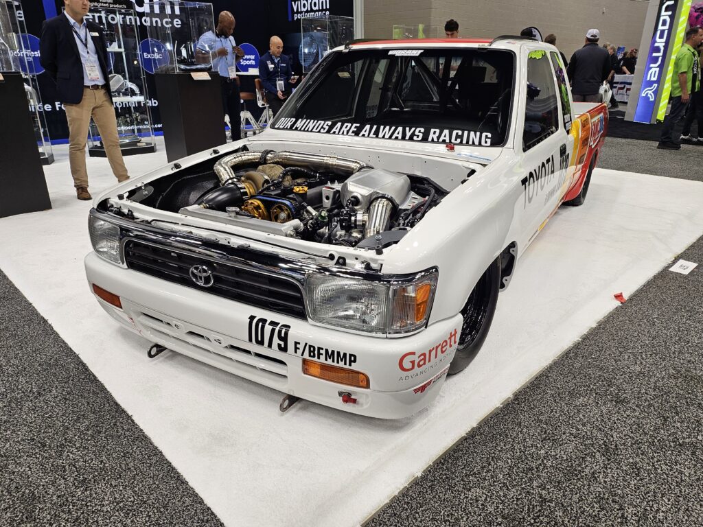 A beautifully build Toyota Tacoma with a 2jZ swap at PRI 2023