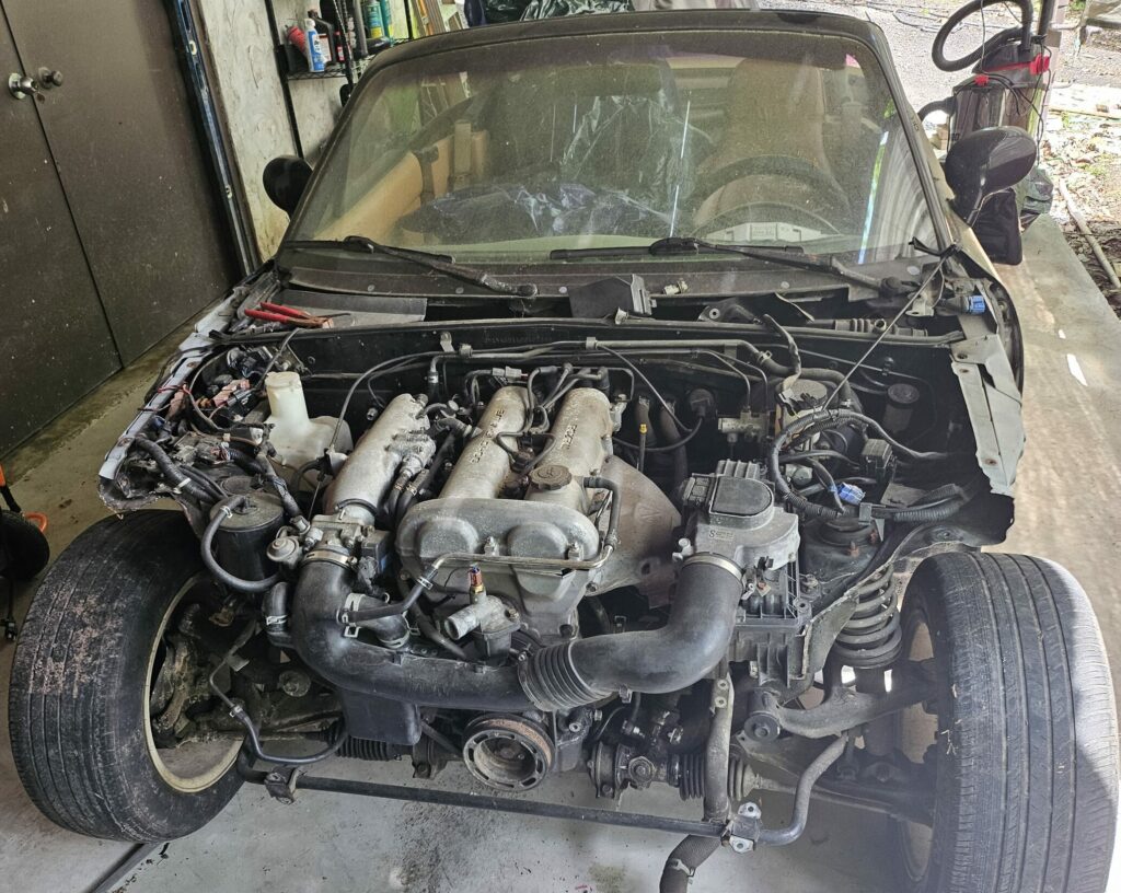 The starting point of the exo car build. A 1991 Mazda Miata.
