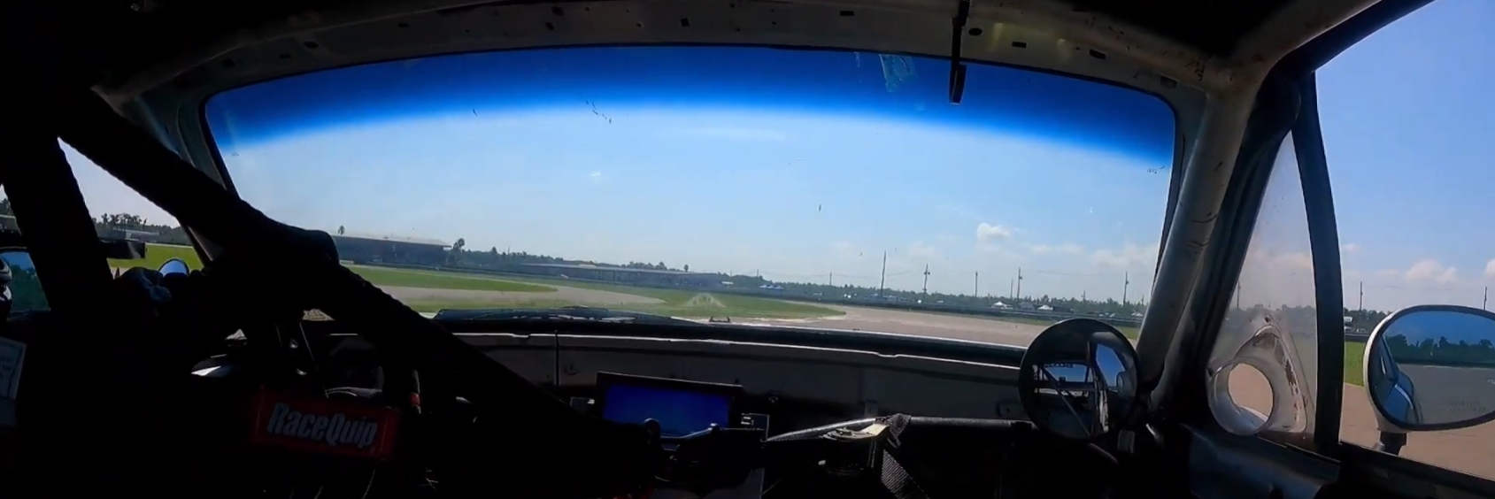 Screenshot from inside the car at NOLA Motorsports Park.
