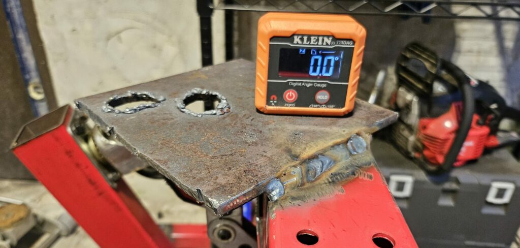 Image showing the two holes where the JD2 bender will mount.