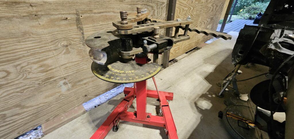 The JD2 Model 3 mounted to the Harbor Freight engine stand.