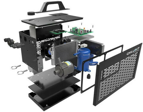 Diagram of the chillout systems ice-less driver cooling unit.