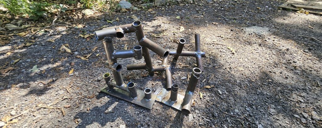 The test weld tree I built to dial in the lincoln electric welder.