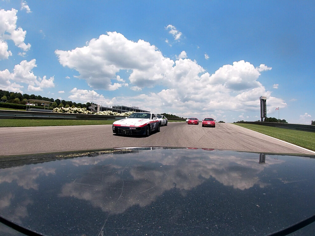 944 Spec field in the rear view at Barber Motorsports