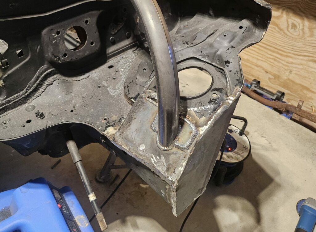 Front bar version 2 on the 1991 Mazda Miata to clear the master cylinder.