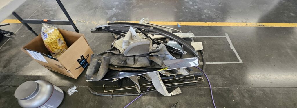 The final iteration of the discard pile to remove weight from the NA Super Touring 6 Miata.