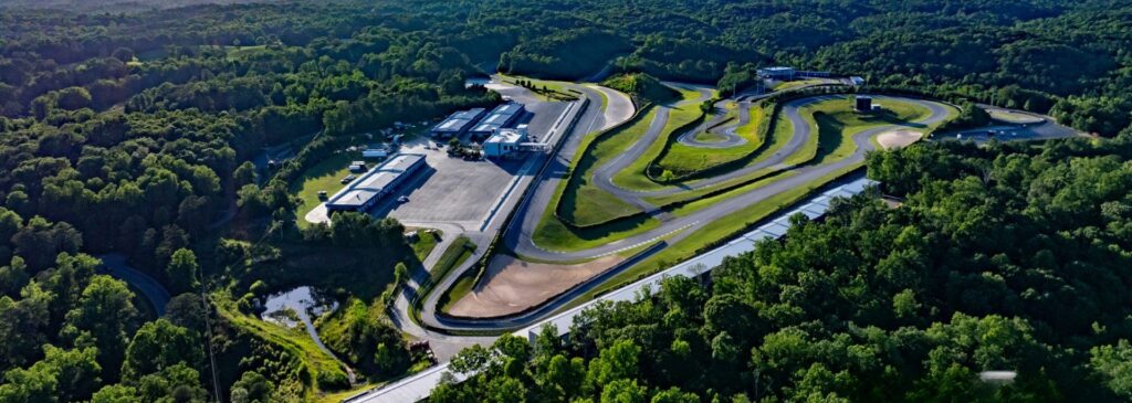 Atlanta Motorsports Park kart track is nestled inside the racetrack.