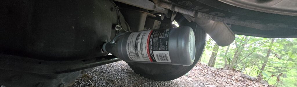 Adding fluid back to the diiferential on the 2015 4th gen Ram 2500 with the 6.7 Cummins and G56 manual transmission.