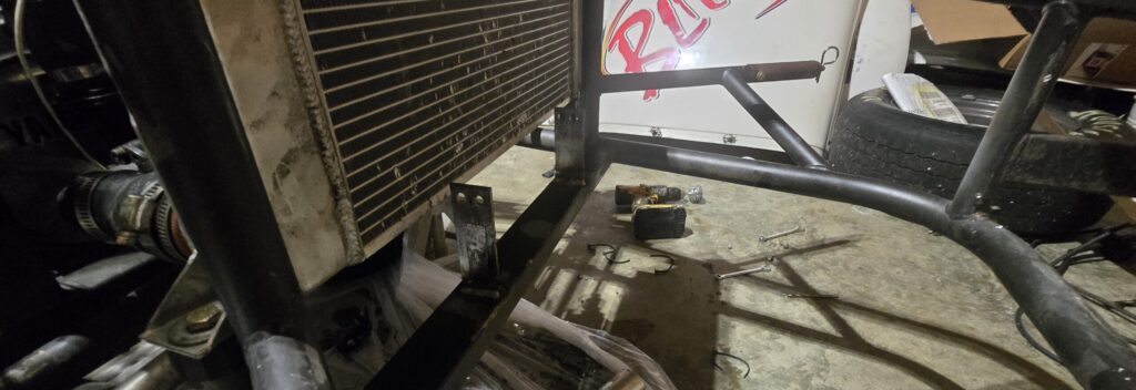 The two tabs to support the oil cooler relocation to the front of the FJ1200 Fj1250 Thunder Roadster.