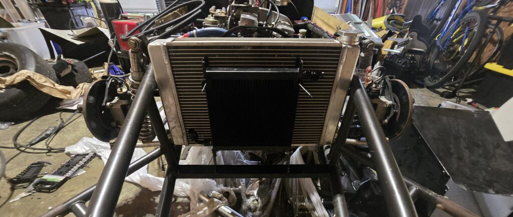 A thrashed garage means lots of mess getting the racecar ready last minute.