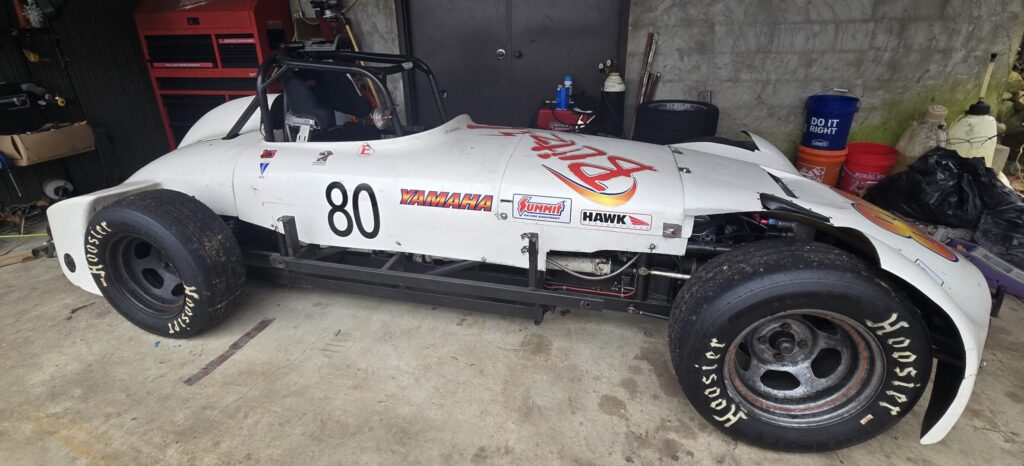 Close up of the side impact bar on the Thunder Roadster.