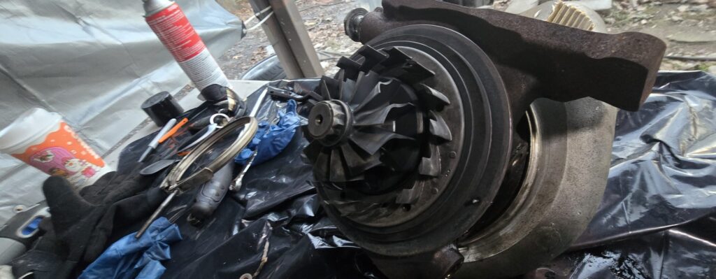 Holset VGT turbo from the Ram 2500 with VGT ring in the down position.