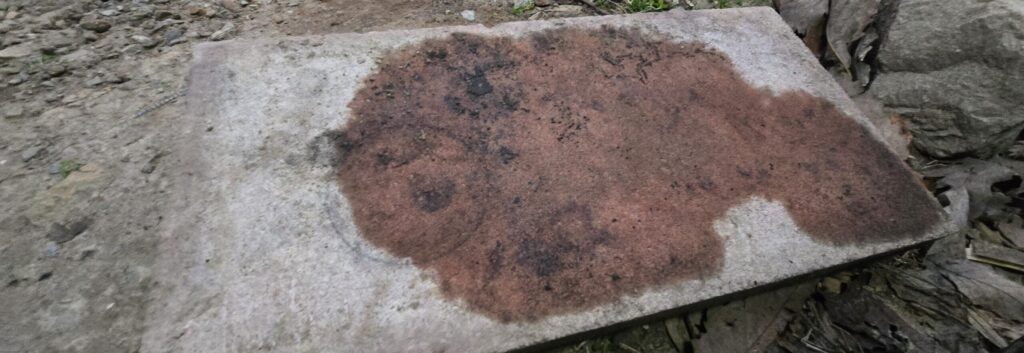 Carbon deposits that fell out of the Holset VGT while cleaning.