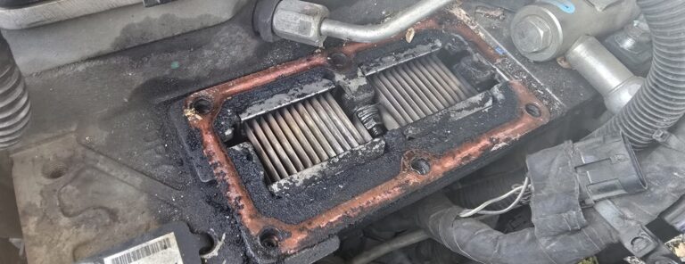 Closeup of the grid heater on the Ram 2500 4th gen.