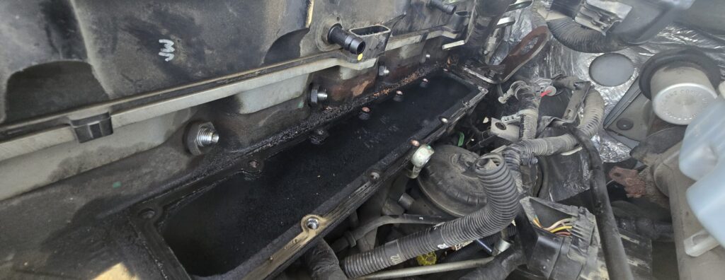 Exposed intake plenum after the grid heater plate is removed.