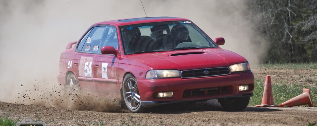 The Fierce Motorsports Subaru Legacy in action.