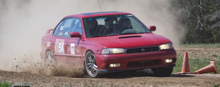 The Fierce Motorsports Subaru Legacy in action.